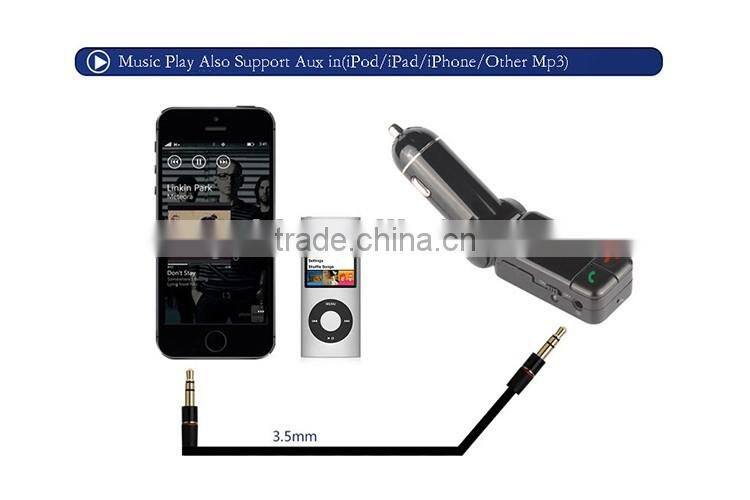 Wireless Bluetooth Car Kit MP3 Player FM Transmitter Modulator USB SD LCD Remote