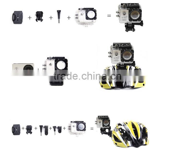 SJ7000 Full HD 1080P Waterproof Action Camera WIFI Sports Camcorder +Extra battery + Charger 2.0"LCD Diving Helmet Camera DVR
