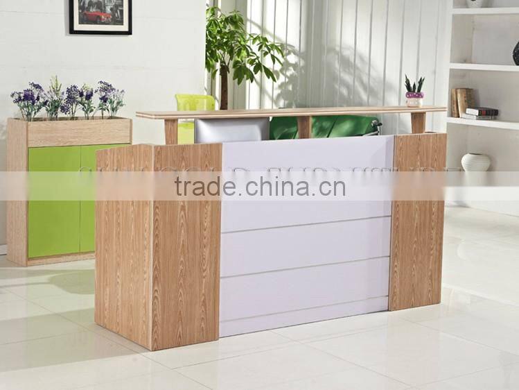 curved reception desk shop cash counter table design (SZ-RTT004)