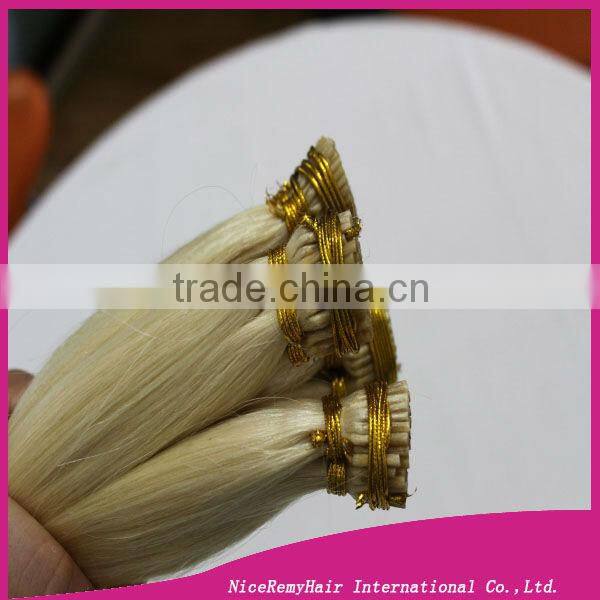 double drawn european virgin hair keratin prebonded hair i tip