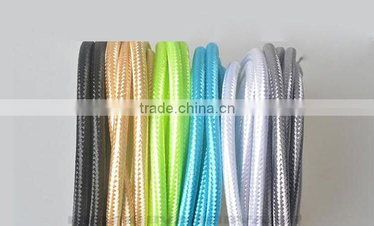 Top Selling Products 2015 Wholesale Nylon Braided USB Charger Cable for Android Mobile Nylon Braided Micro USB Data Cable