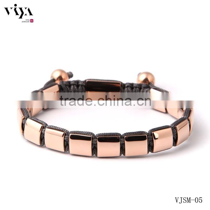 high end beaded jewelry square logo beads energy profational bracelet knotted hand making bracelet