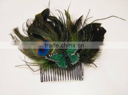 Feather Headpiece With Peacock Feather