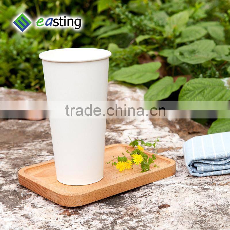 white 22 oz disposable single PE coffee paper cup