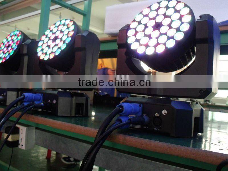 DMX control 108 3w RGB led moving head rgbw wash light
