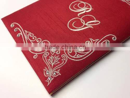 Red Silk Embroidered folio
