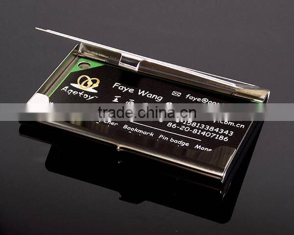 Promotional Aristocratic Family 100% Real Carbon Fiber Stainless Steel Metal Carbon Fiber Card Holder
