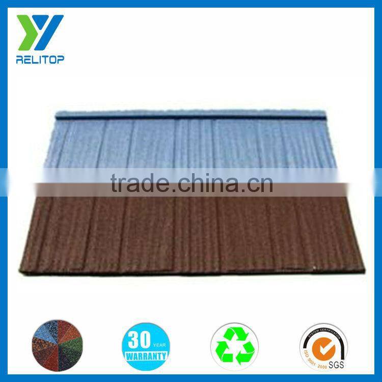 Anti Corrosion Metal Stone Coated Roofing Tile For Villa Apartment