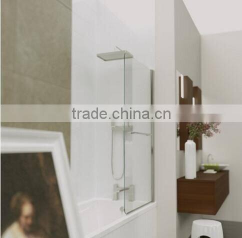 Single panel standard bath screen with towel rail