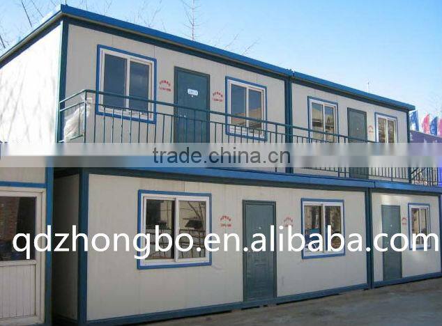 low cost light steel frame double-deck prefab house