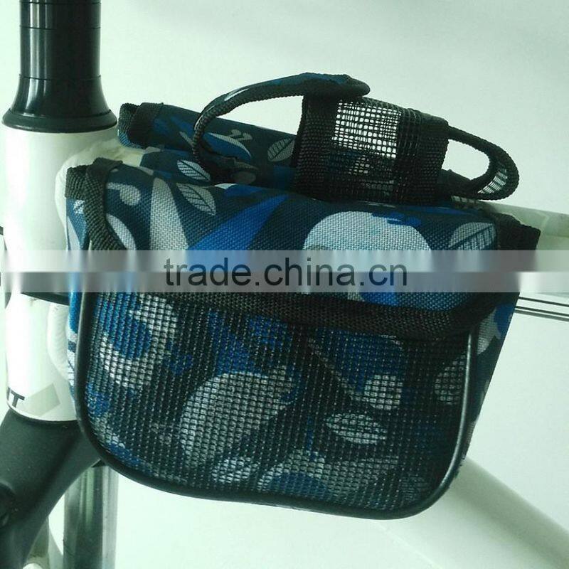 Wholesale logo customized 600D durable waterproof bicycle saddle bag 2016