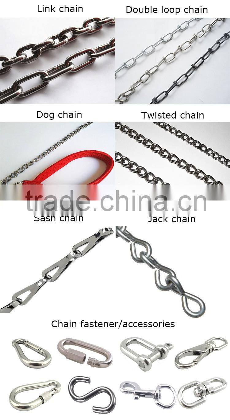 3mm steel galvanized single jack chain