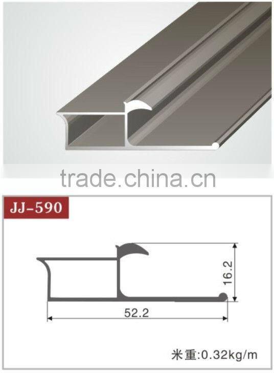 polishing wiredrawing aluminium furniture cabinet door profile