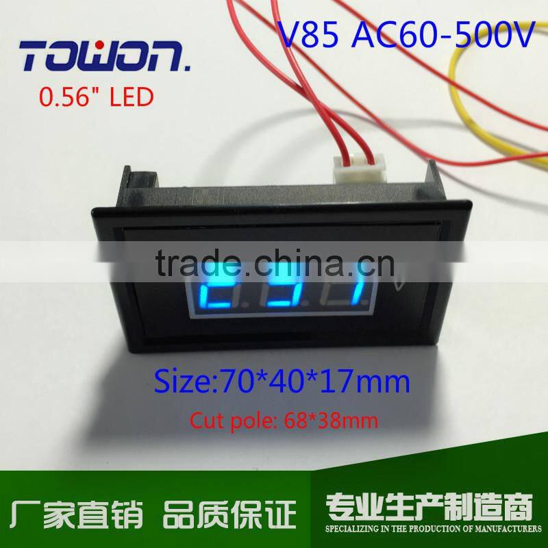 0.56" AC Digital Voltmeter AC60-500V Voltage Measurement Digital Voltage Panel Meter Red Blue Green Digital LED Display