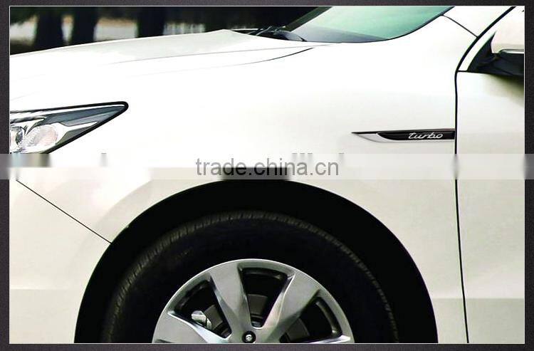 2pcs chrome Auto car Dagger Fender Emblems Sticker Badge Decal fit for TURBO NEW