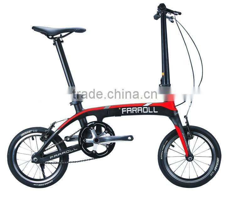 New design carbon fiber mini bike,14" folding mini bicycle