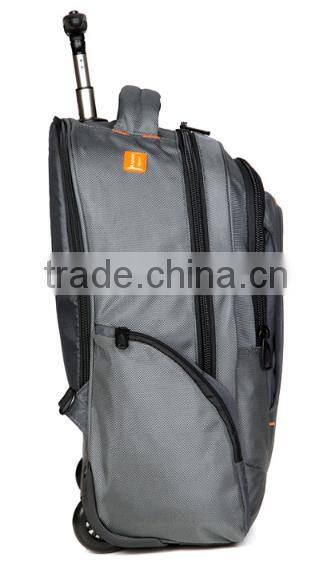 promotional business trolley backpack with wheels, rucksack backpack travel bag