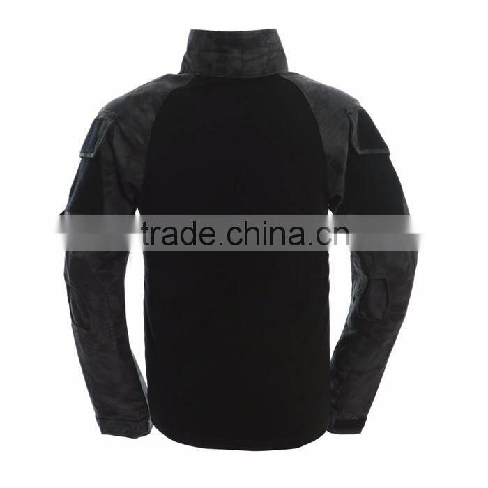 black python tactical suit in military uniform