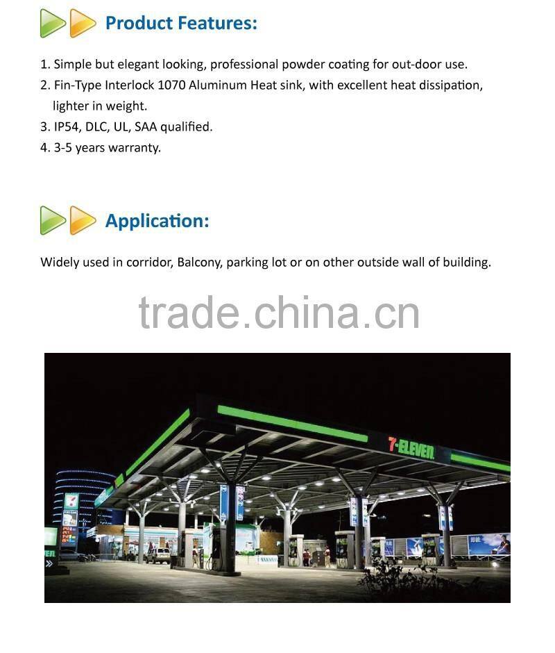 UL listed 40w gas station led canopy light