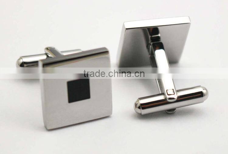 Personalized Logo Blank Stainless Steel Square Cuff Links