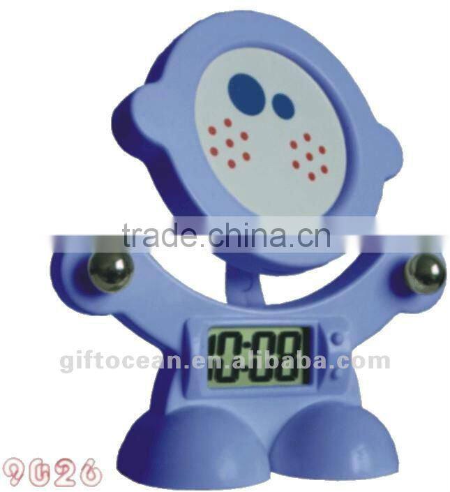 digital lcd calendar clock, soloar power table alarm clock