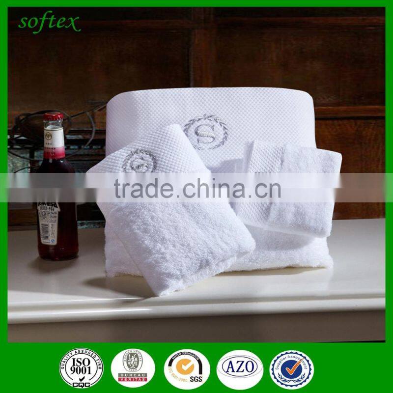 100 cotton embroidered logo luxury hotel towels and face towels