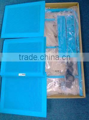 Blue removable 3 tier metal storage shelf