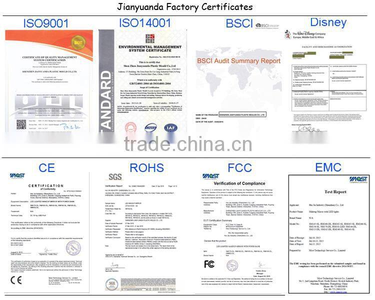 plastic round shape wall mount fogless shaving mirror