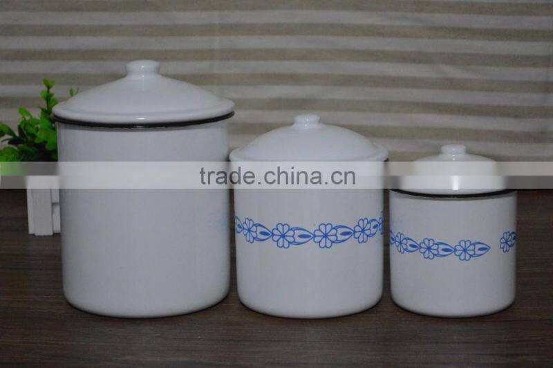 Metal enamel canister set,high quality tumbler
