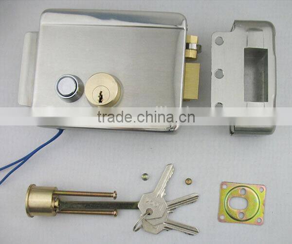 Self Locking Double Heads 12V Safety Keys Inward Electronic Door Lock