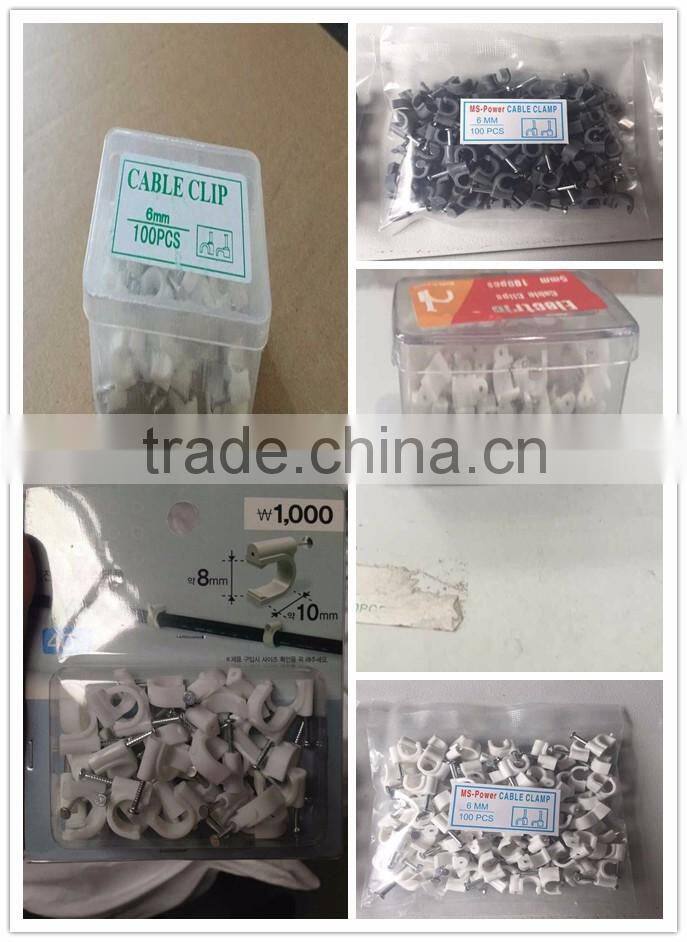 Round Plastic Wall Cable Clip