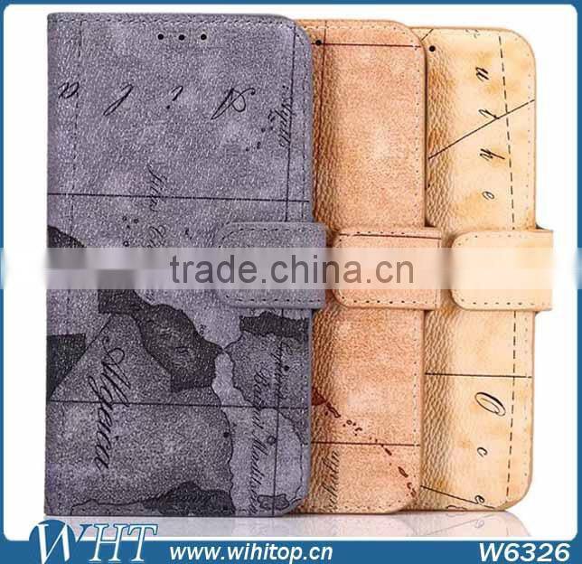 Hot New Products Flip Leather Phone Case with Card Holder for Galaxy S6