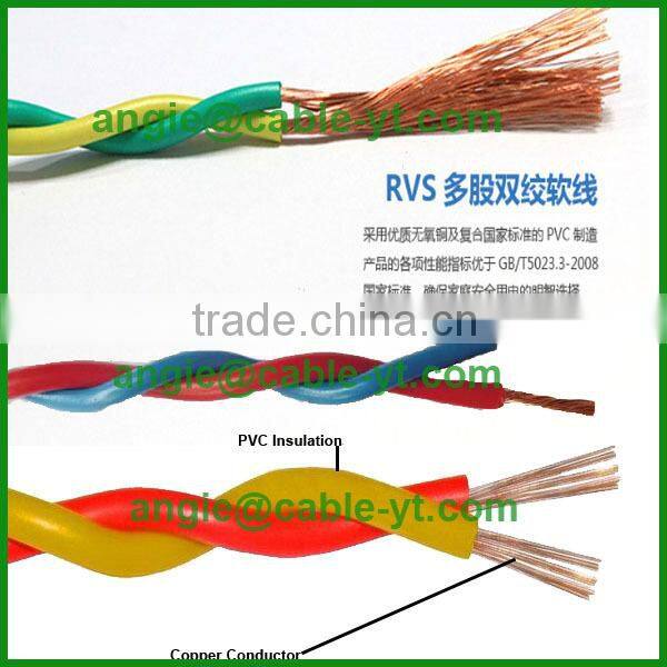 Twisted Wire 2x1.5mm2/ 2x2.5mm2/ 2x0.75mm2 Fire Resistant Electric Cable