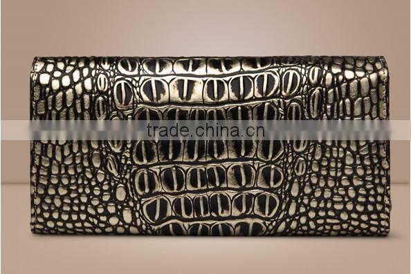 Luxury brand handbag for women Genuine leather crocodile business clutch bag purse