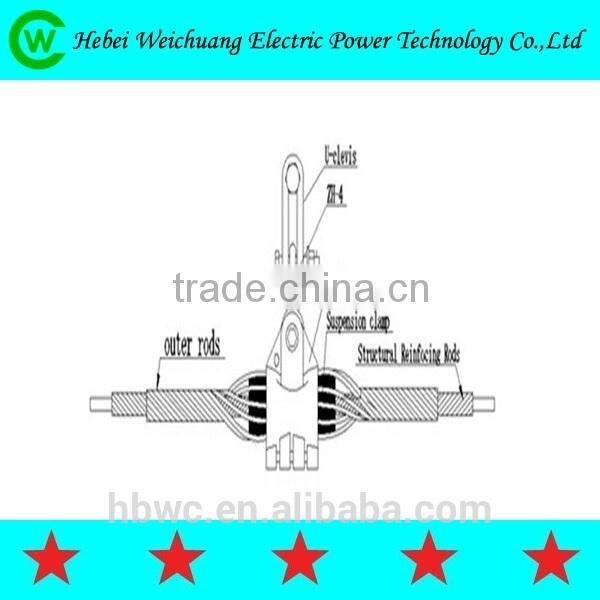 high quality preformed suspension clamp for overhead line fitting