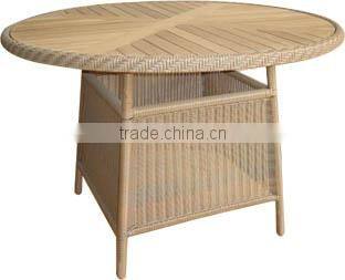 outdoor rattan table with tempered glass in different design