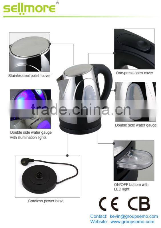 Innovation double side water gauge electric kettle (CE.CB)