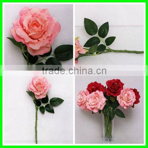 Single stem wholesale chinese rose cheap artificial flowers