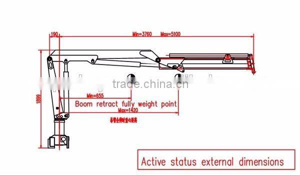 2 ton trailer or truck mounted electric or hydraulic crane