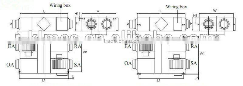Enthalpy heat recovery air ventilator