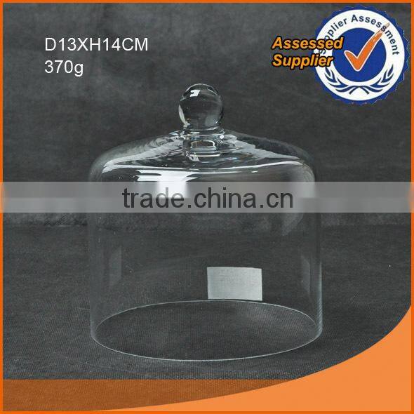 Decaled bird glass cake dome cover