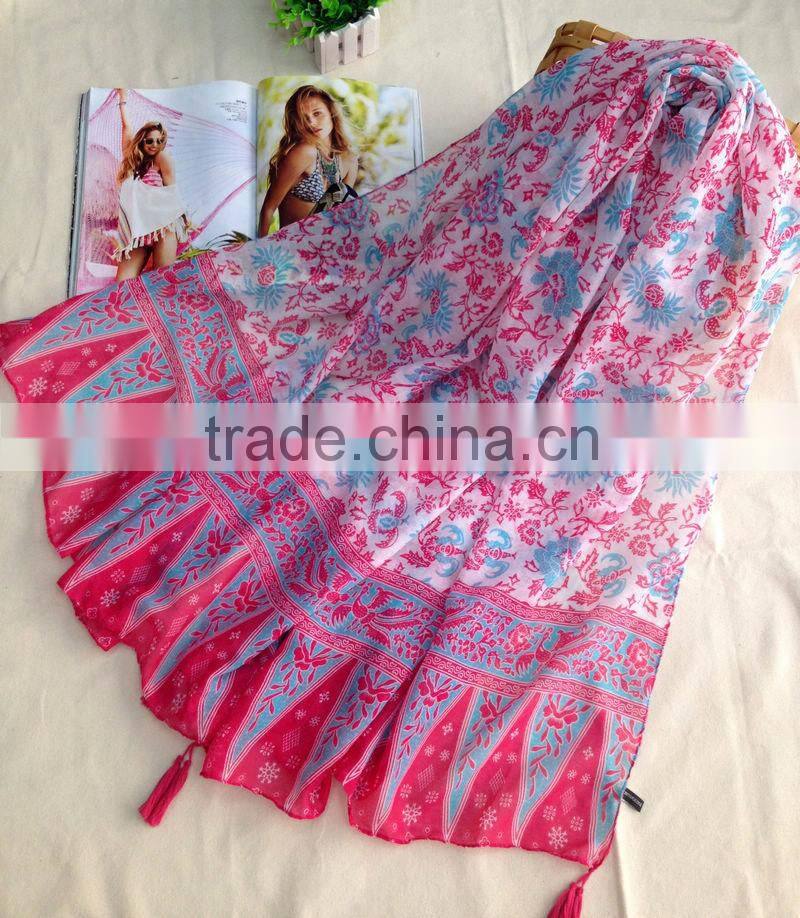 Most popular 100% silk scarf fashionable shawl and winter polyester scarf