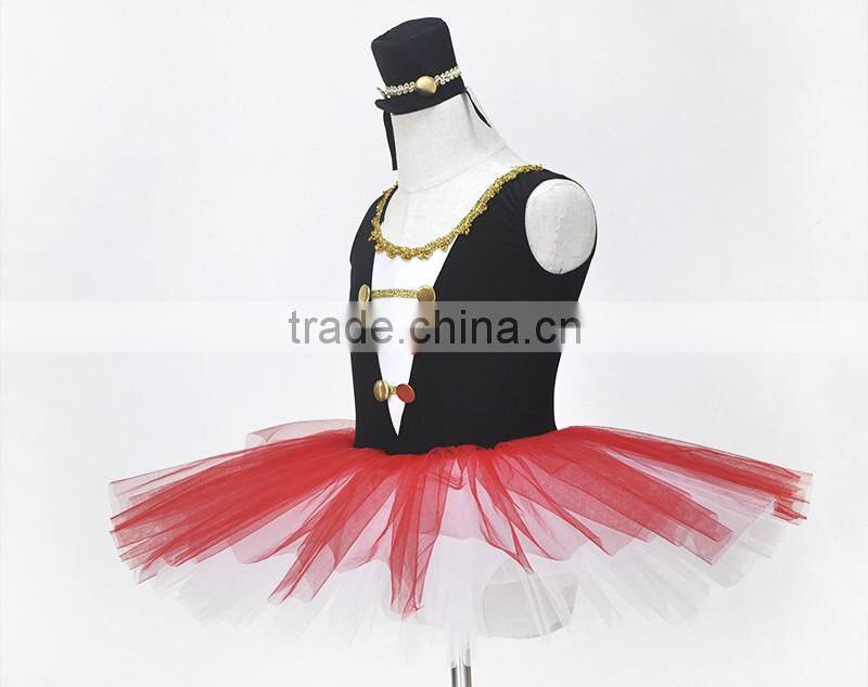 Girls lovely state wear,Childrens' ballet leotard with tutu for performancegirls performance wear
