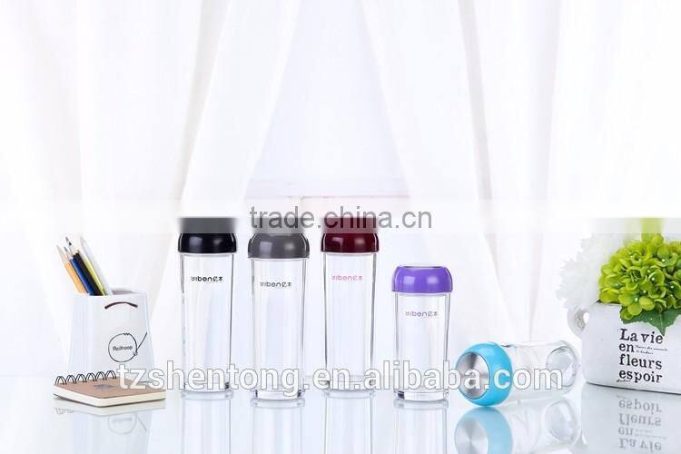 Wide mouth portable bpa free plastic drinking water bottle YB-0203,YB-0205