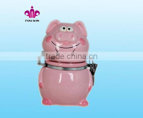 Ceramic Cow Clip airtight lids canister