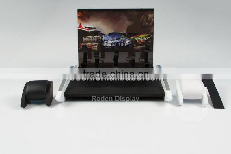 High lighted watch display design counter display stand watch pillow stand