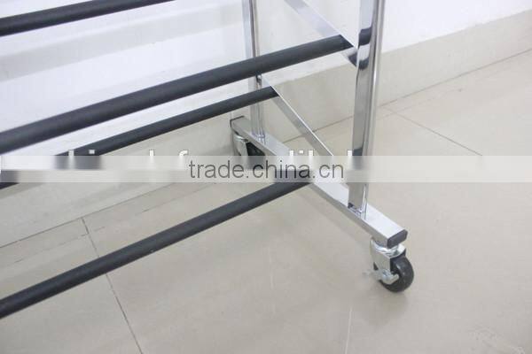 Customized Shoes Display Rack Shoes Tower with Wheels