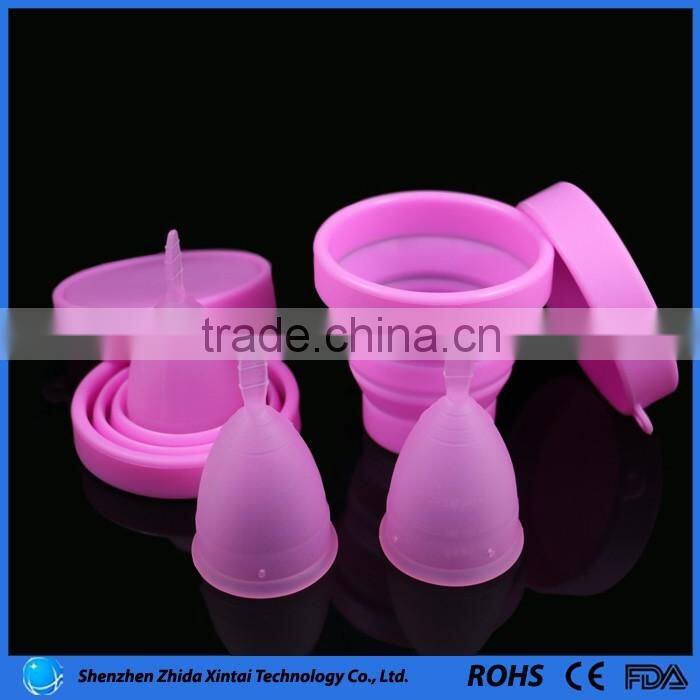 New products 2016 innovative product silicone folding cup for menstrual cup