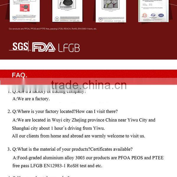 Pressed aluminum white ceramic casseroles with spiral bottom