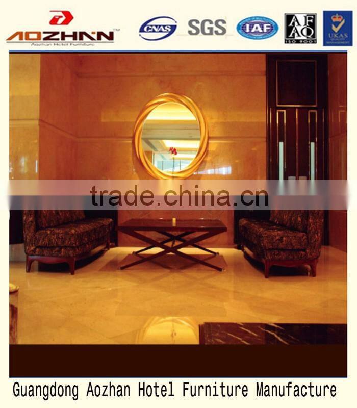 Modern hotel restaurant furniture simple design wooden sofa set